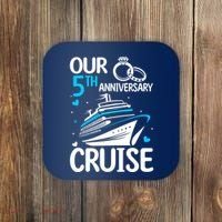 Our 5th Wedding Anniversary Cruise 5 Years Anniversary Coaster thumb 0