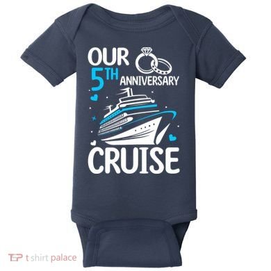 Our 5th Wedding Anniversary Cruise 5 Years Anniversary Baby Bodysuit