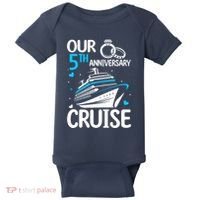Our 5th Wedding Anniversary Cruise 5 Years Anniversary Baby Bodysuit thumb 0