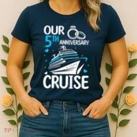 Our 5th Wedding Anniversary Cruise 5 Years Anniversary Women's T-Shirt thumb 2