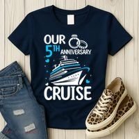 Our 5th Wedding Anniversary Cruise 5 Years Anniversary Women's T-Shirt thumb 3