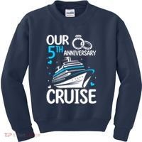 Our 5th Wedding Anniversary Cruise 5 Years Anniversary Kids Sweatshirt thumb 0