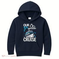 Our 5th Wedding Anniversary Cruise 5 Years Anniversary Kids Hoodie thumb 0