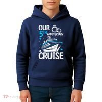 Our 5th Wedding Anniversary Cruise 5 Years Anniversary Kids Hoodie thumb 4