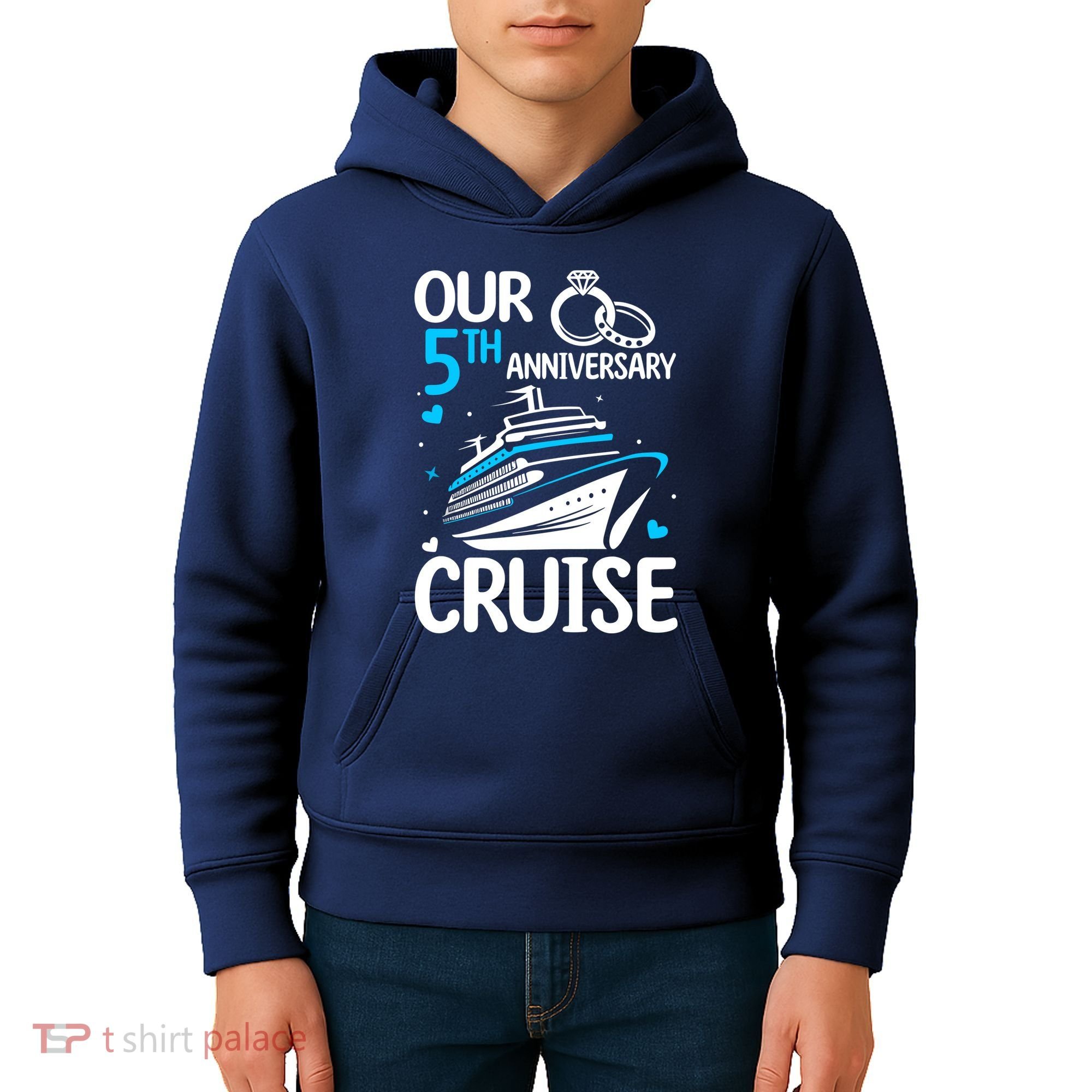 Our 5th Wedding Anniversary Cruise 5 Years Anniversary Kids Hoodie