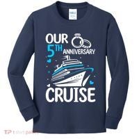 Our 5th Wedding Anniversary Cruise 5 Years Anniversary Kids Long Sleeve Shirt thumb 0