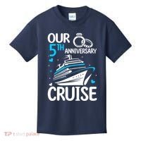 Our 5th Wedding Anniversary Cruise 5 Years Anniversary Kids T-Shirt thumb 0
