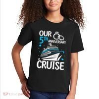 Our 5th Wedding Anniversary Cruise 5 Years Anniversary Kids T-Shirt thumb 2