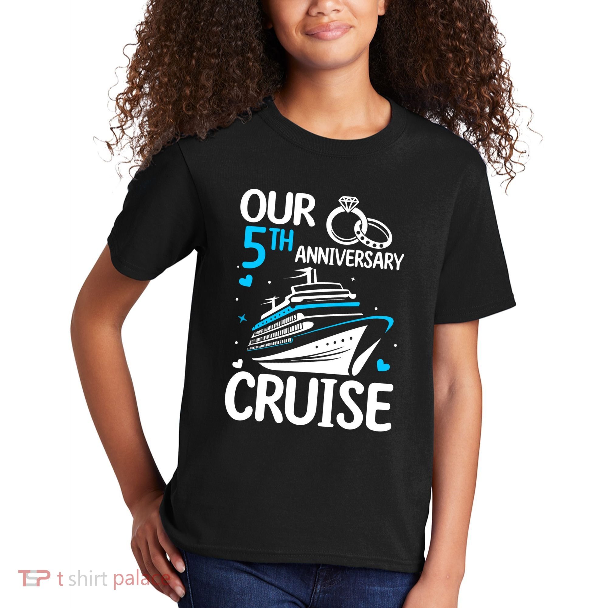 Our 5th Wedding Anniversary Cruise 5 Years Anniversary Kids T-Shirt