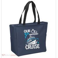 Our 5th Wedding Anniversary Cruise 5 Years Anniversary Tote Bag thumb 2