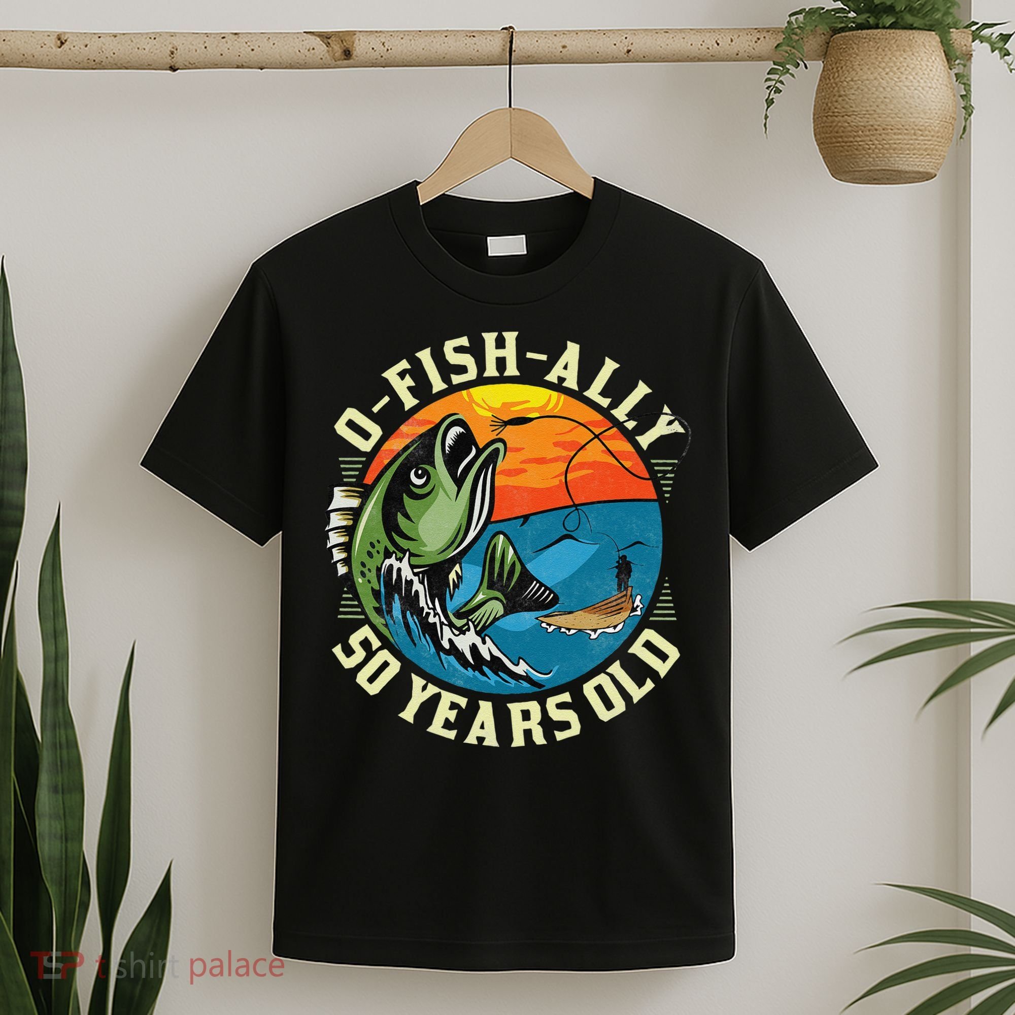 OFishAlly 50 Years Old 50th Birthday Fishing T-Shirt