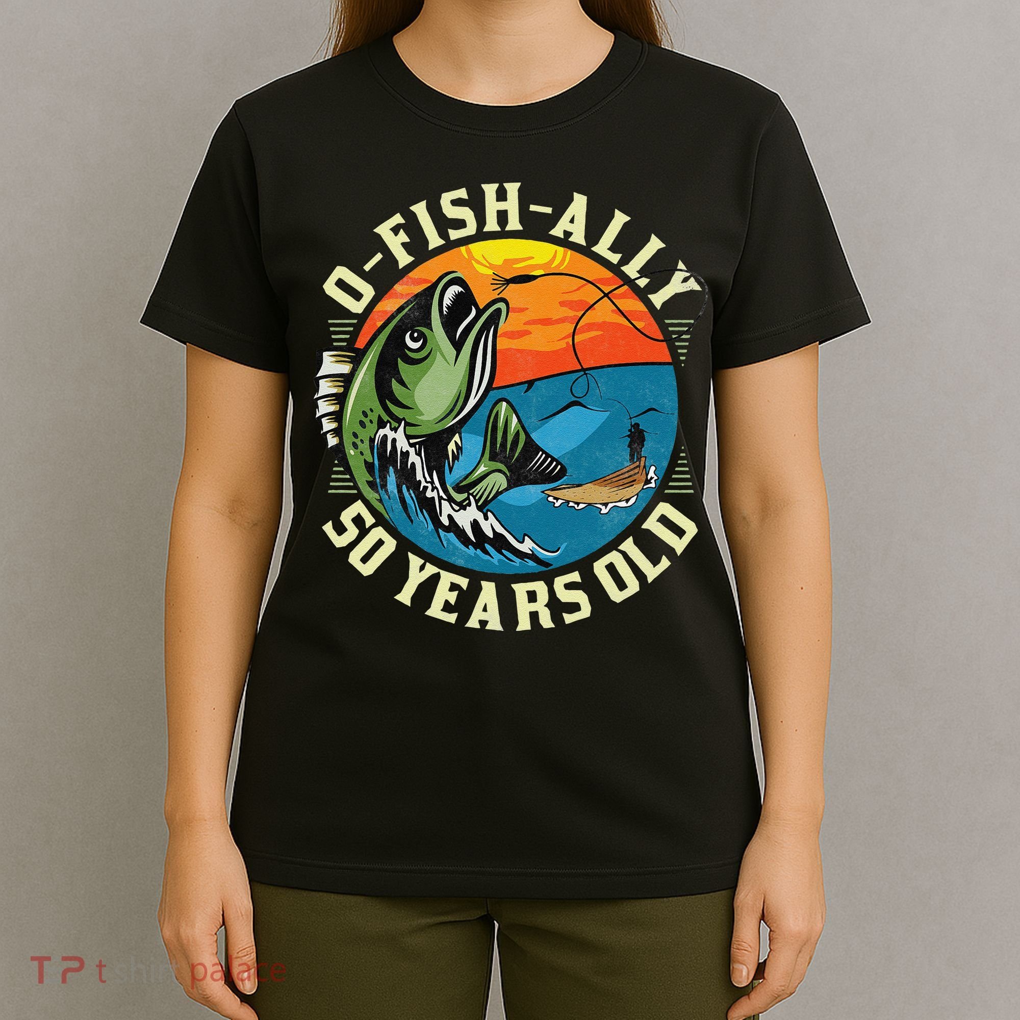 OFishAlly 50 Years Old 50th Birthday Fishing T-Shirt