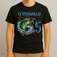OFishally 5 Years Old Fisherman 5th Birthday Fishing T-Shirt thumb 3