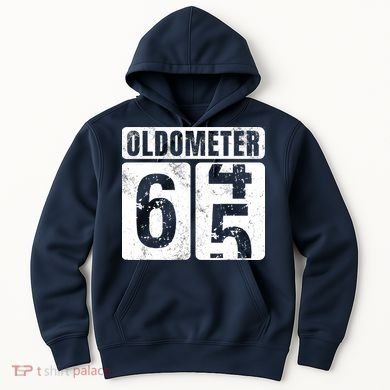 Oldometer 65 Vintage Funny 65th Birthday Gift Idea Hoodie