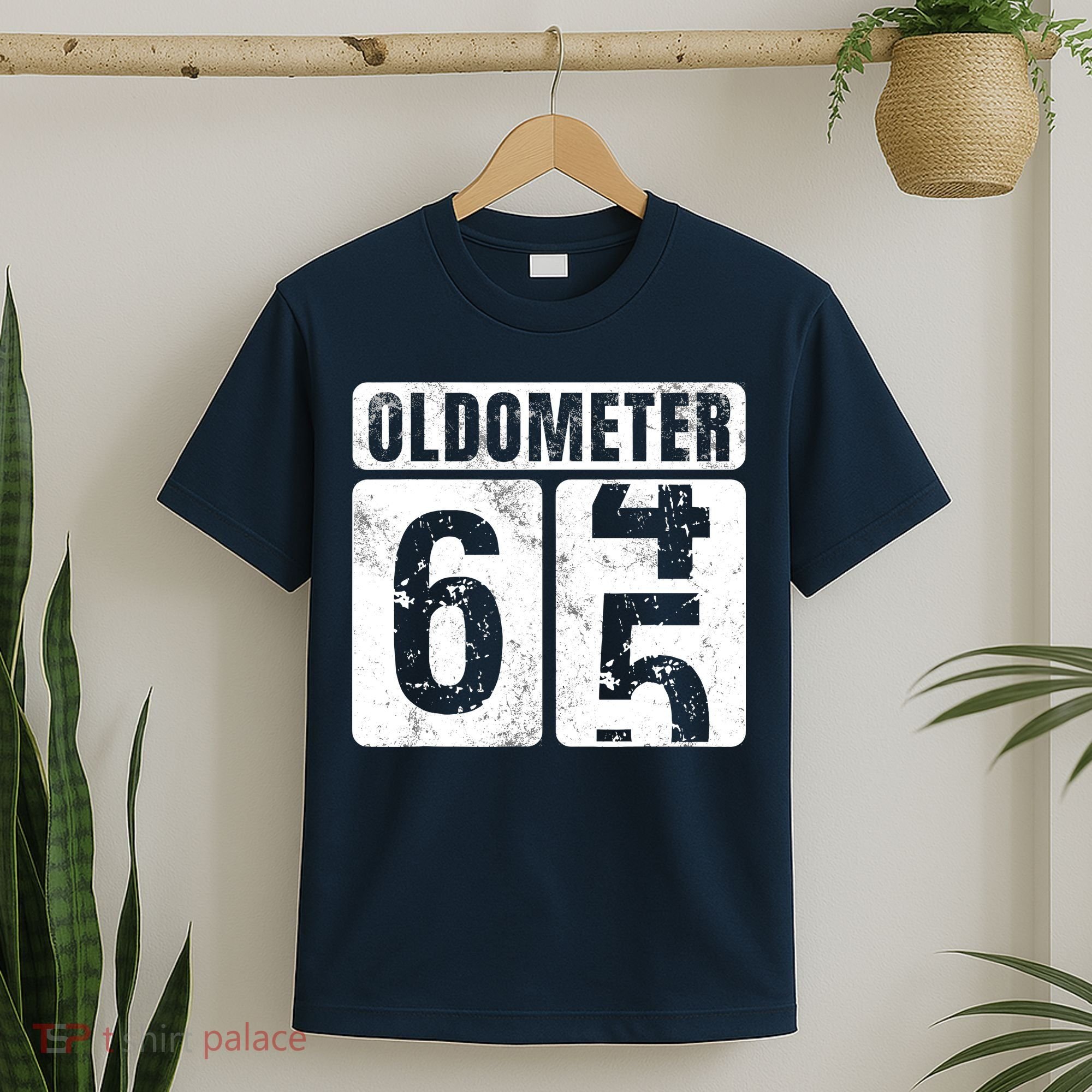 Oldometer 65 Vintage Funny 65th Birthday Gift Idea T-Shirt