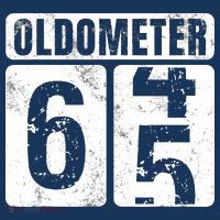 Oldometer 65 Vintage Funny 65th Birthday Gift Idea T-Shirt thumb 7