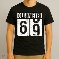 Oldometer 69 Vintage Funny 69th Birthday Gift Idea T-Shirt thumb 3