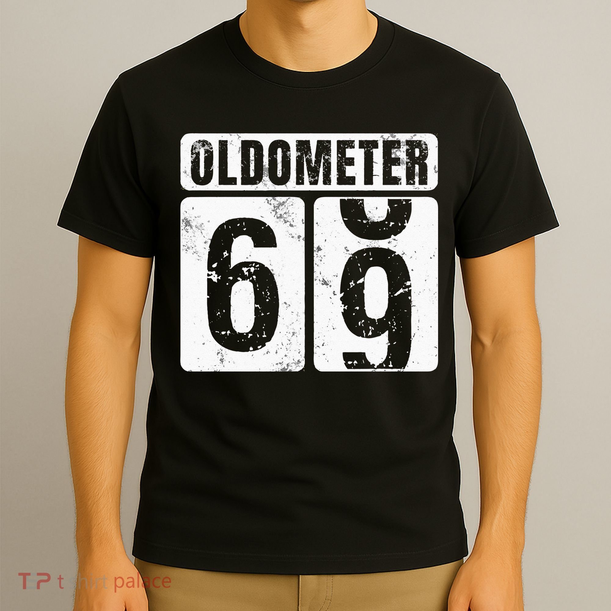 Oldometer 69 Vintage Funny 69th Birthday Gift Idea T-Shirt