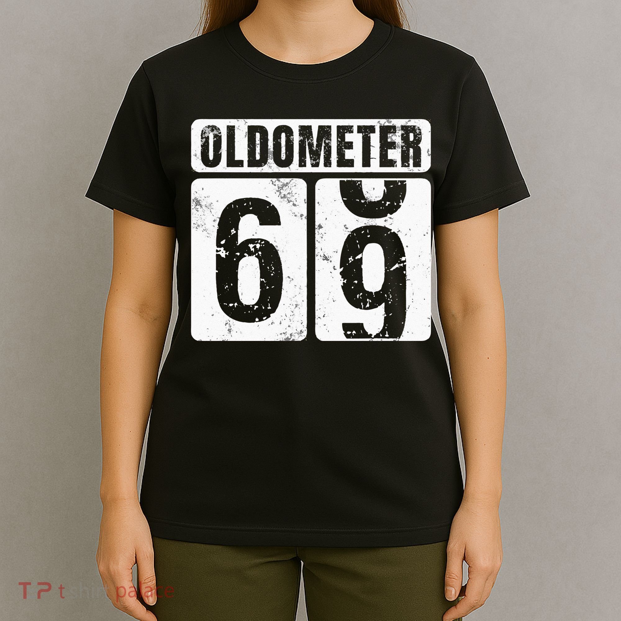 Oldometer 69 Vintage Funny 69th Birthday Gift Idea T-Shirt