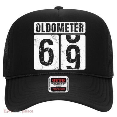 Oldometer 69 Vintage Funny 69th Birthday Gift Idea Hat