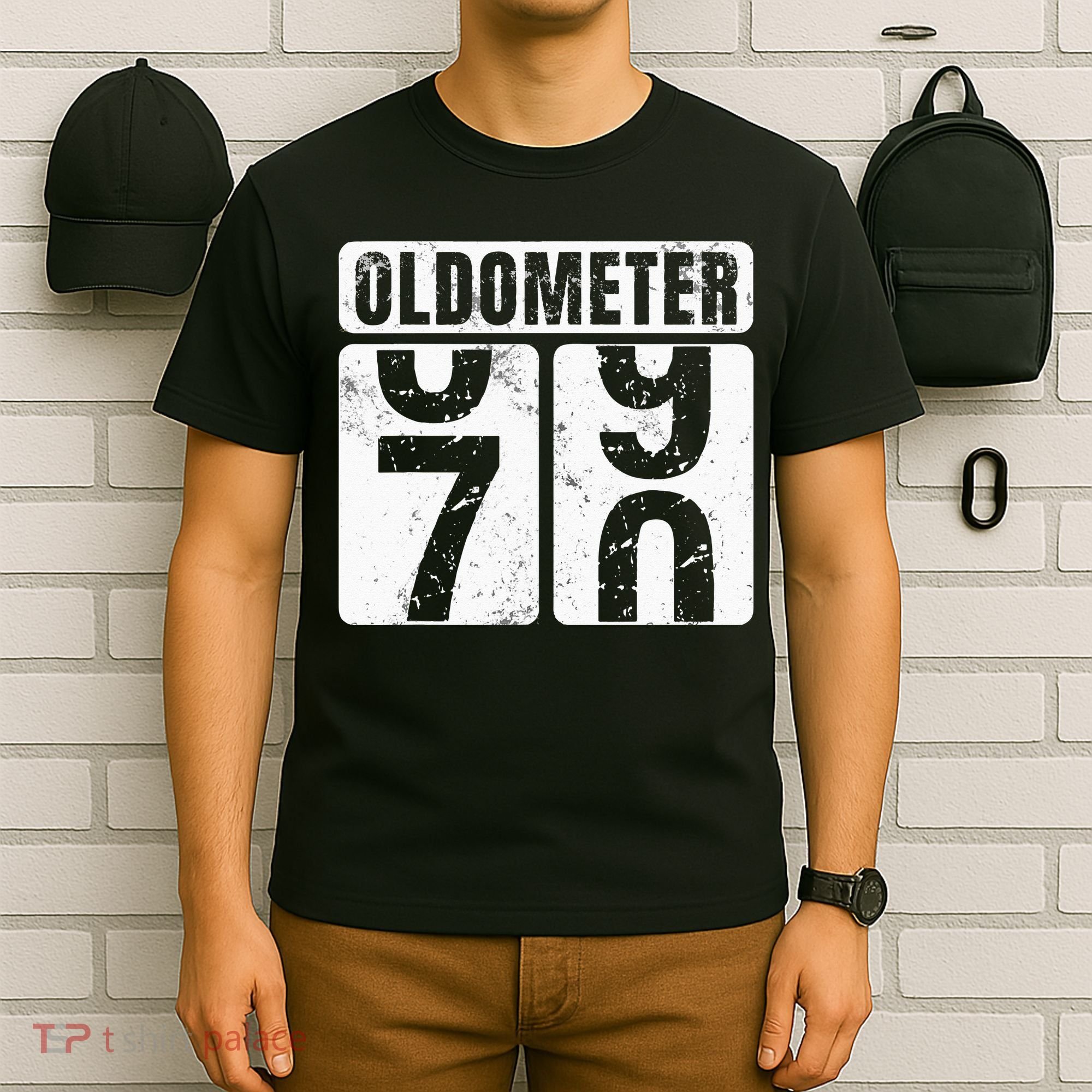 Oldometer 70 Vintage Funny 70th Birthday Gift Idea T-Shirt