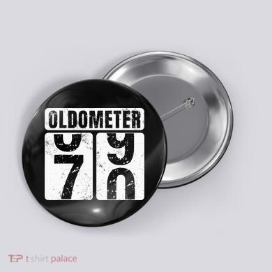 Oldometer 70 Vintage Funny 70th Birthday Gift Idea Button