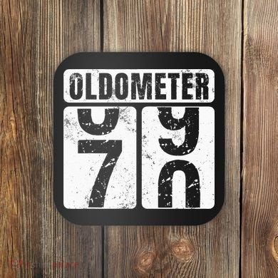 Oldometer 70 Vintage Funny 70th Birthday Gift Idea Coaster