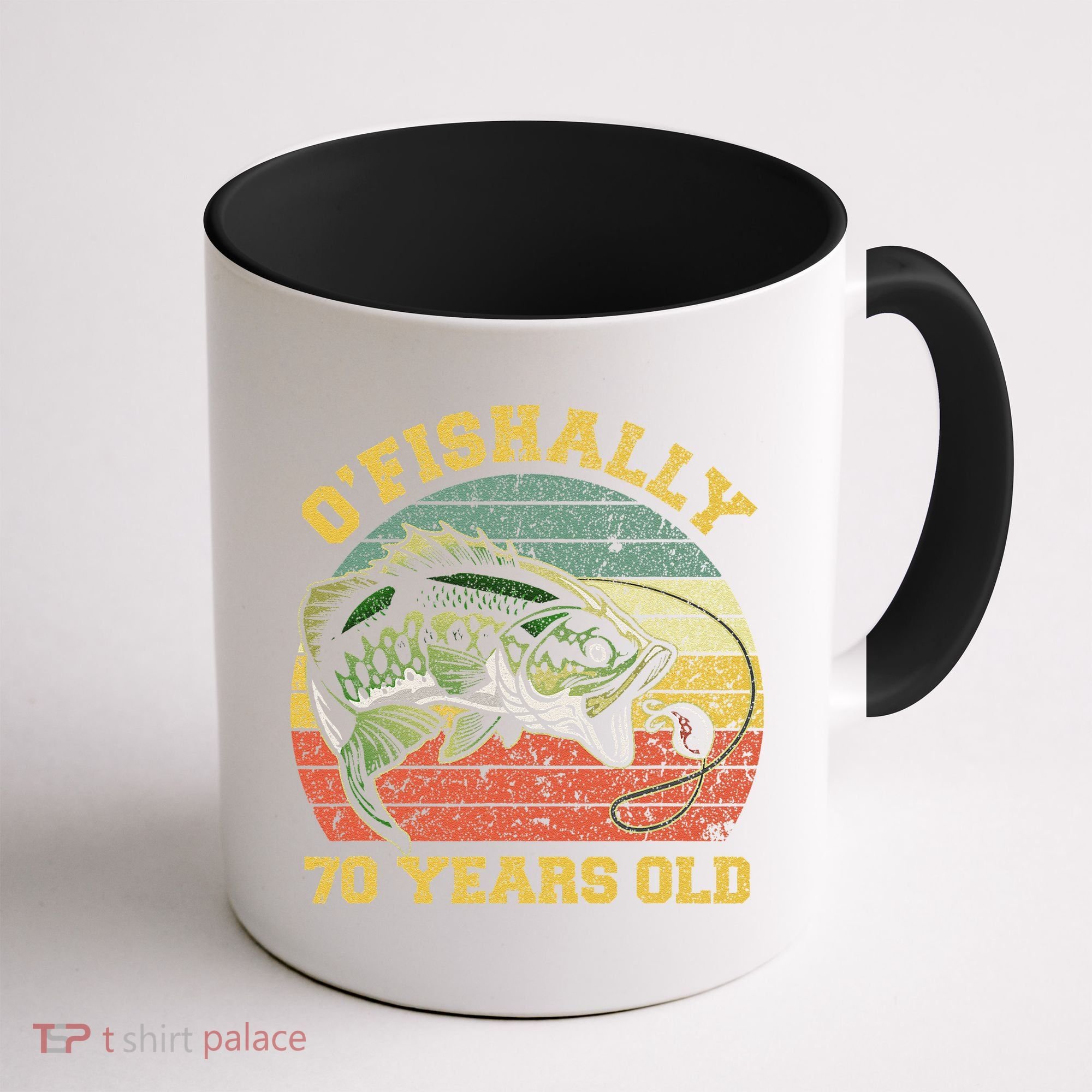 OFishally 70 Years Old Fishing Birthday Theme Party 70th Coffee Mug