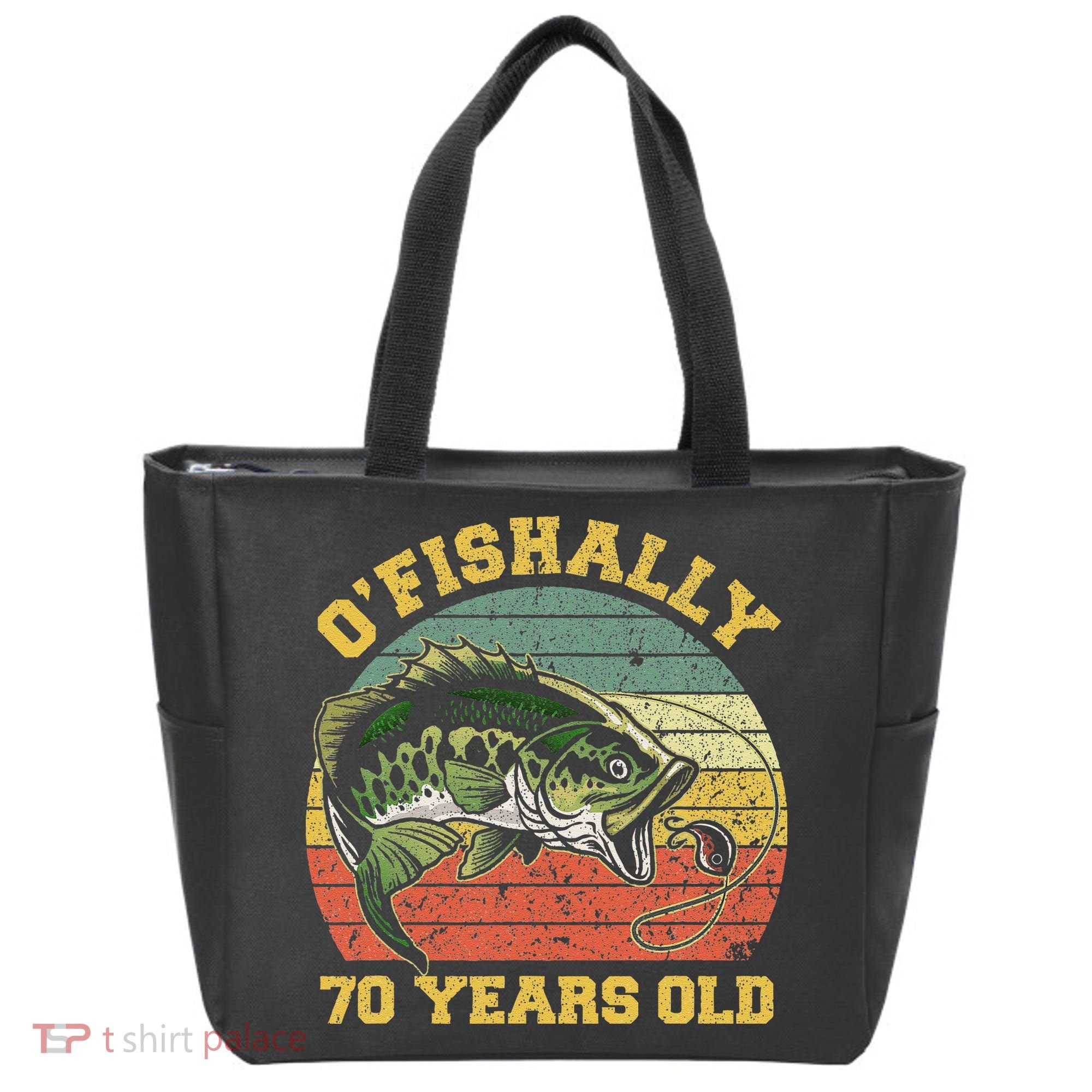 OFishally 70 Years Old Fishing Birthday Theme Party 70th Tote Bag
