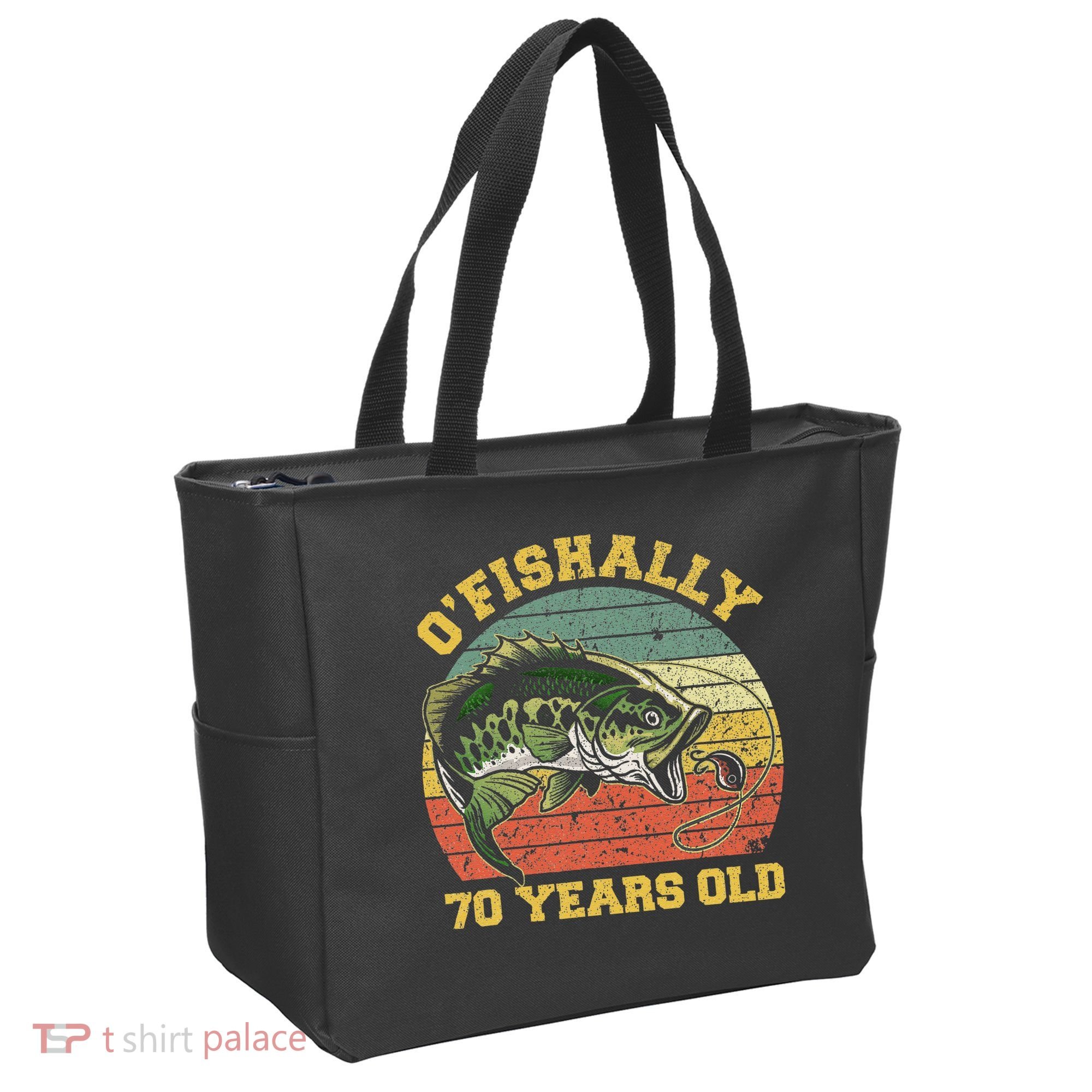 OFishally 70 Years Old Fishing Birthday Theme Party 70th Tote Bag