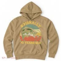 OFishally 70 Years Old Fishing Birthday Theme Party 70th Hoodie thumb 0