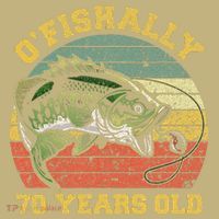 OFishally 70 Years Old Fishing Birthday Theme Party 70th Hoodie thumb 2