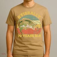OFishally 70 Years Old Fishing Birthday Theme Party 70th T-Shirt thumb 3