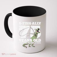 OFishAlly 75 Years Old Fishing Dinosaur 75th Birthday Coffee Mug thumb 0