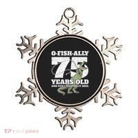 OFishAlly 75 Years Old Fishing Dinosaur 75th Birthday Ornament thumb 0