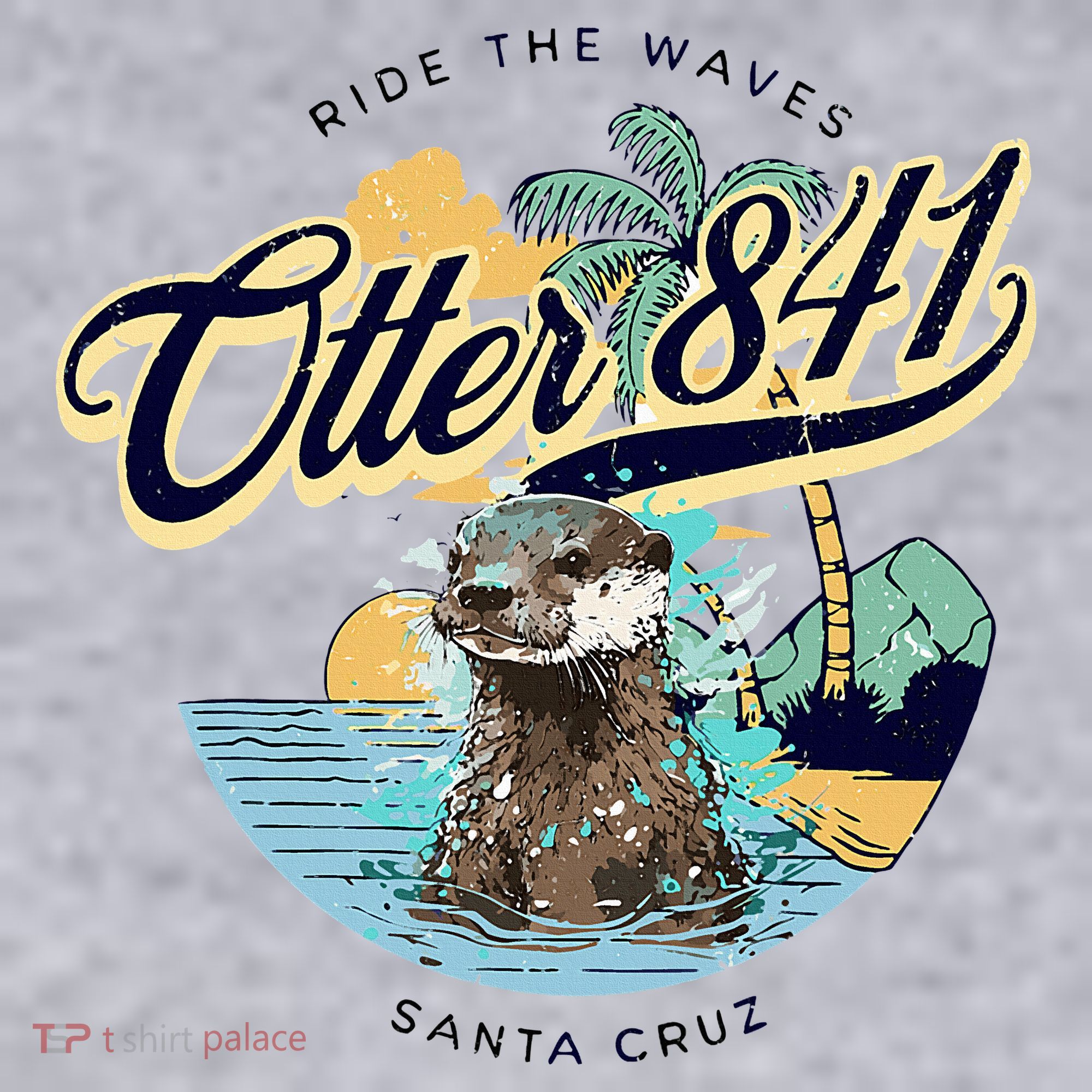 Otter 841 Surfing Otter 841 California Surf Board Otter 841 Women's Sweatshirt
