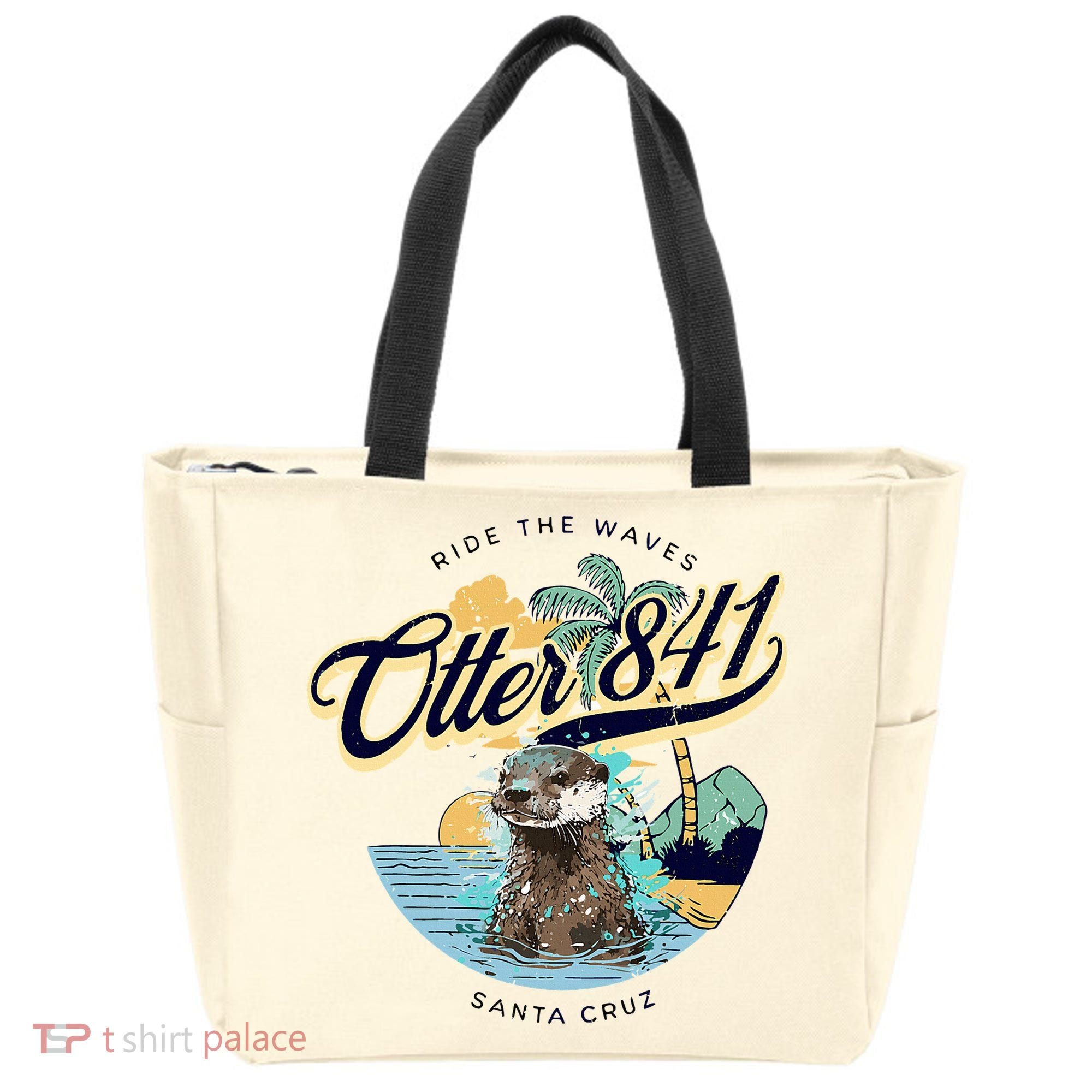 Otter 841 Surfing Otter 841 California Surf Board Otter 841 Tote Bag