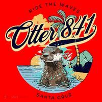 Otter 841 Surfing Otter 841 California Surf Board Otter 841 Santa Hat thumb 1