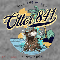 Otter 841 Surfing Otter 841 California Surf Board Otter 841 Toddler Hoodie thumb 2