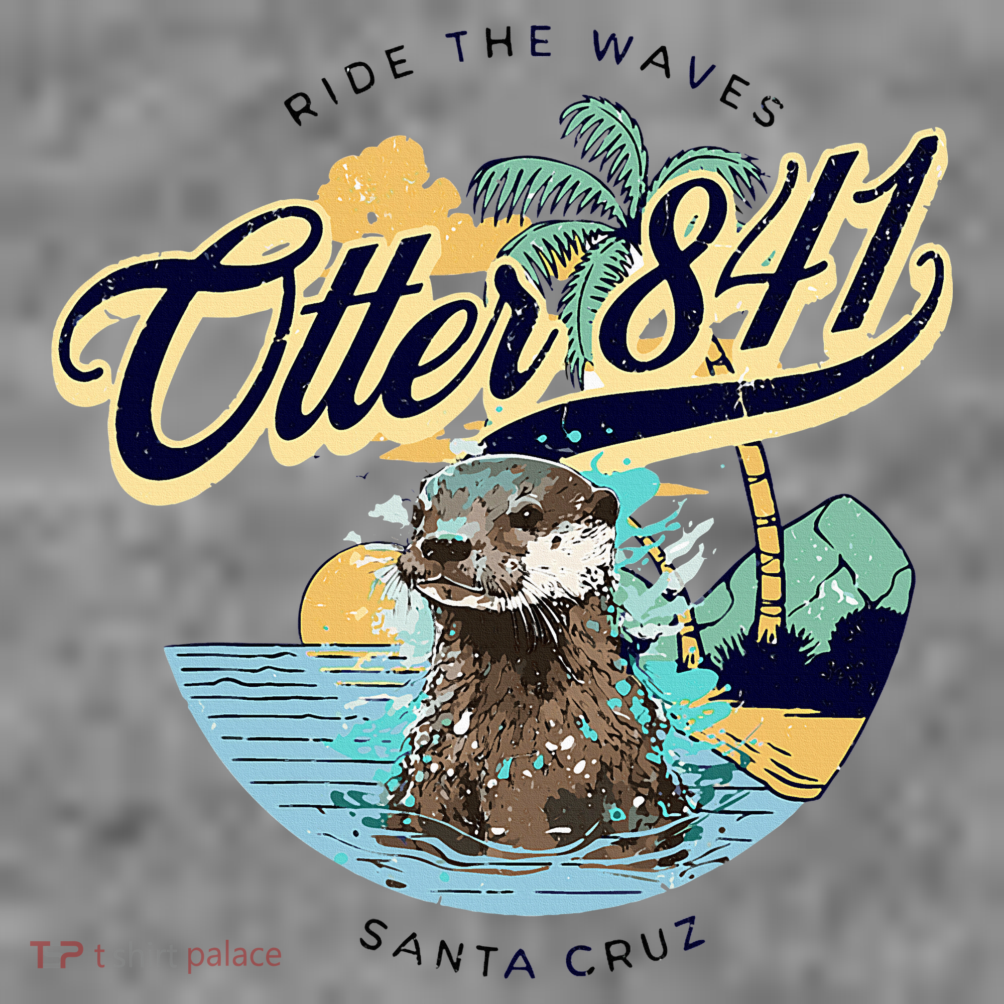 Otter 841 Surfing Otter 841 California Surf Board Otter 841 Toddler Hoodie