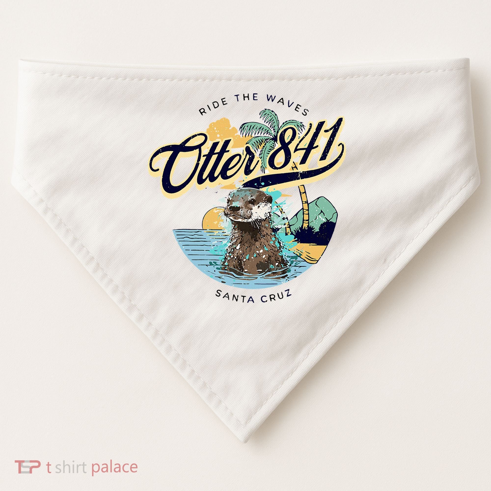 Otter 841 Surfing Otter 841 California Surf Board Otter 841 USA-Made Doggie Bandana
