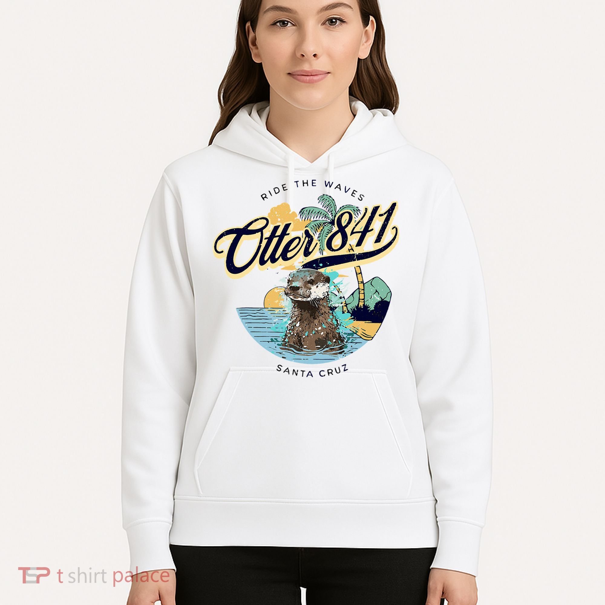 Otter 841 Surfing Otter 841 California Surf Board Otter 841 Hoodie