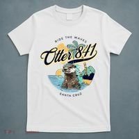 Otter 841 Surfing Otter 841 California Surf Board Otter 841 T-Shirt thumb 5