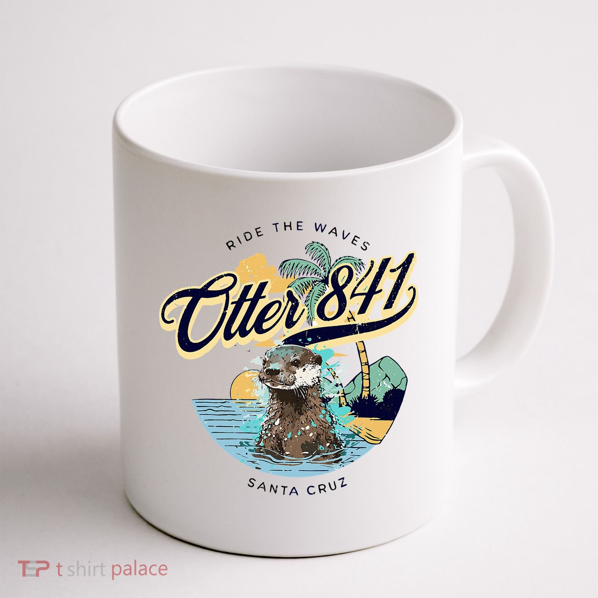 Otter 841 Surfing Otter 841 California Surf Board Otter 841 Coffee Mug