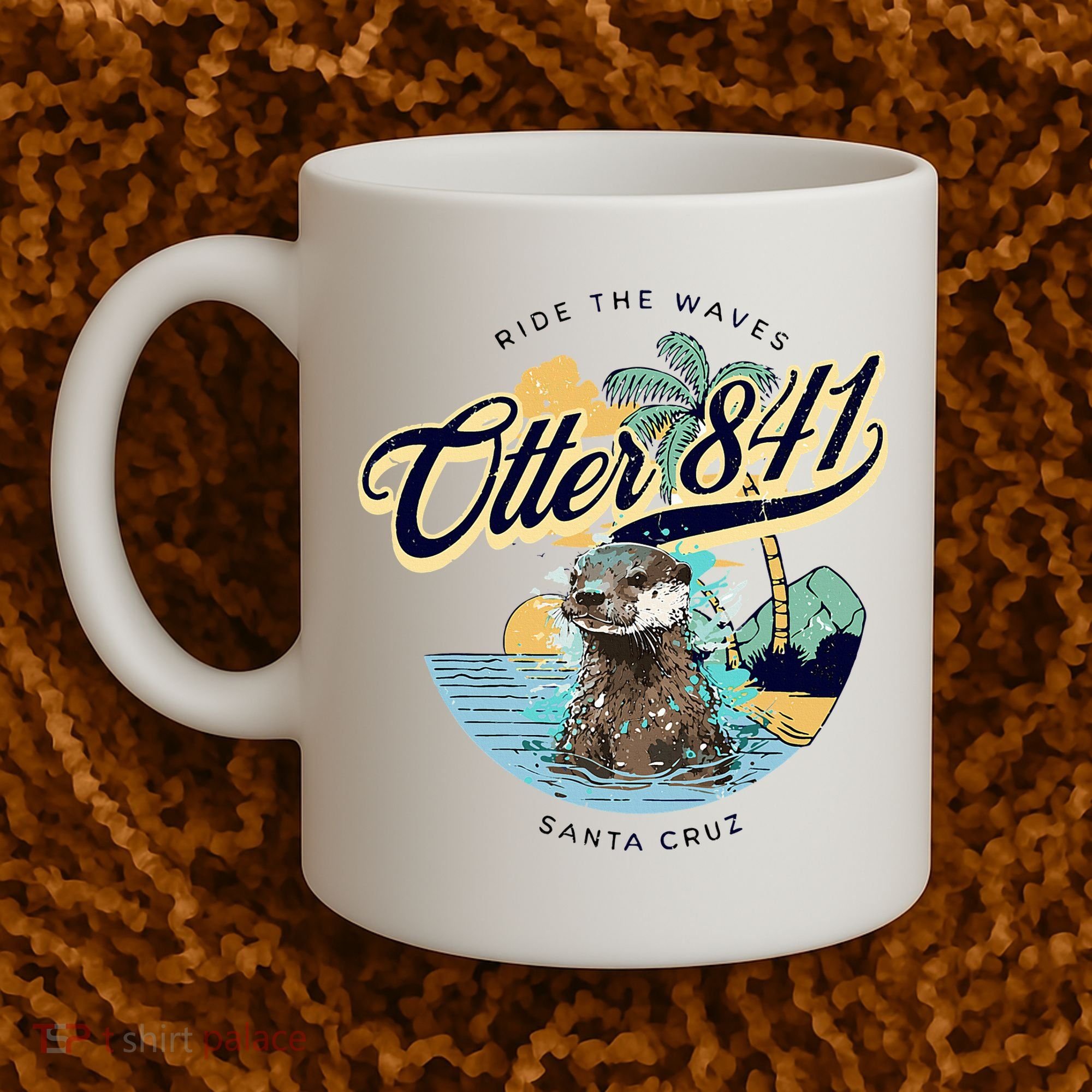 Otter 841 Surfing Otter 841 California Surf Board Otter 841 Coffee Mug