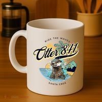 Otter 841 Surfing Otter 841 California Surf Board Otter 841 Coffee Mug thumb 4