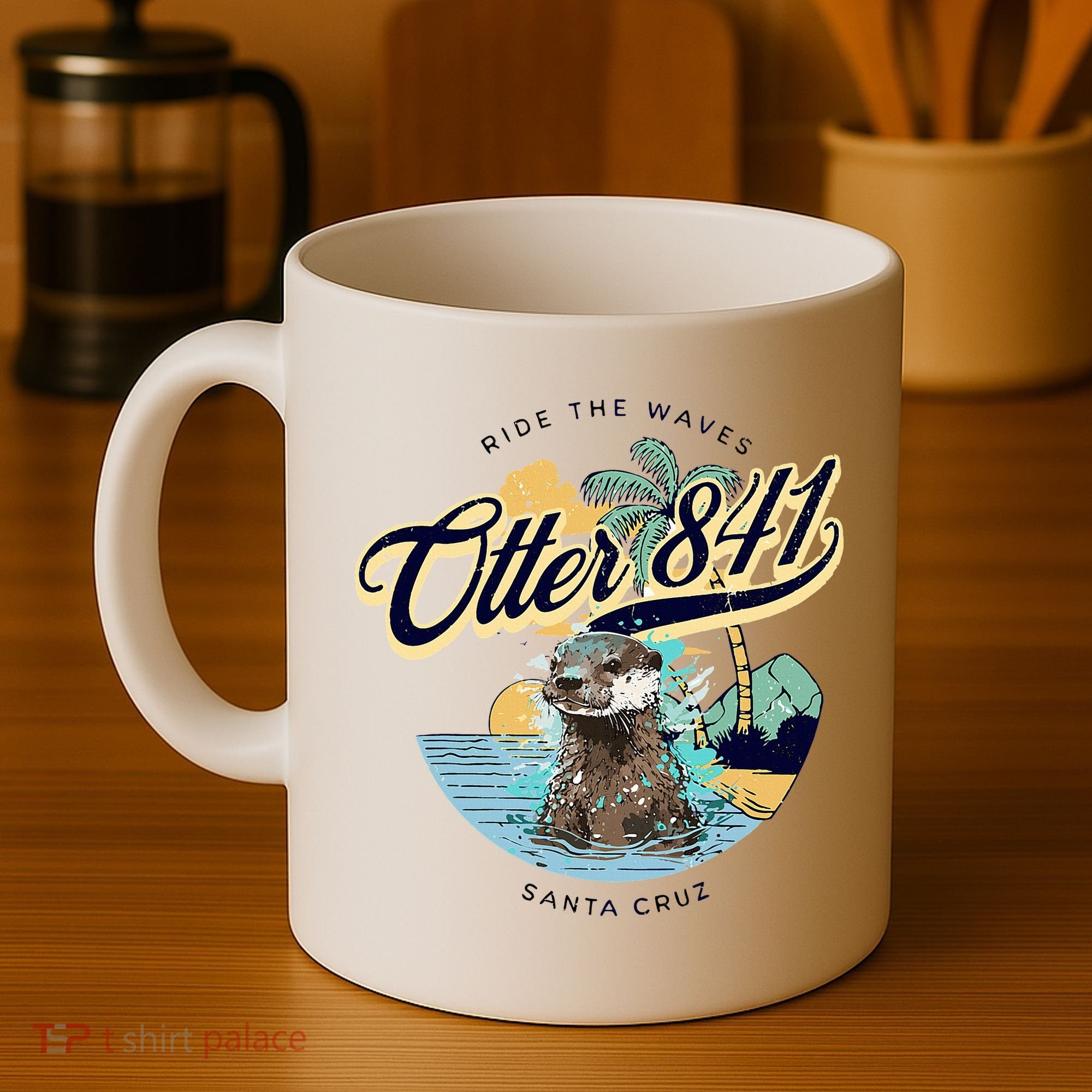 Otter 841 Surfing Otter 841 California Surf Board Otter 841 Coffee Mug
