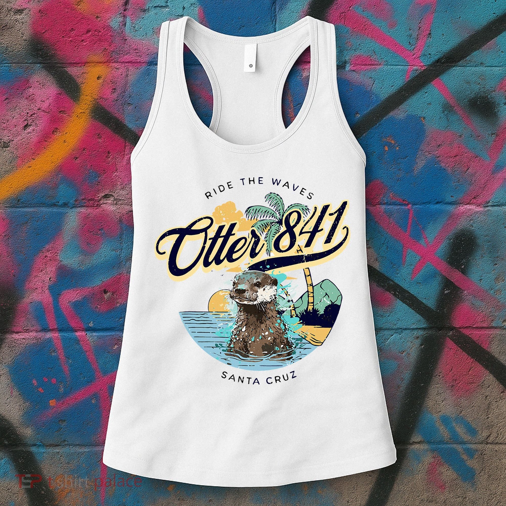 Otter 841 Surfing Otter 841 California Surf Board Otter 841 Women's Tank Top