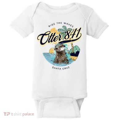 Otter 841 Surfing Otter 841 California Surf Board Otter 841 Baby Bodysuit