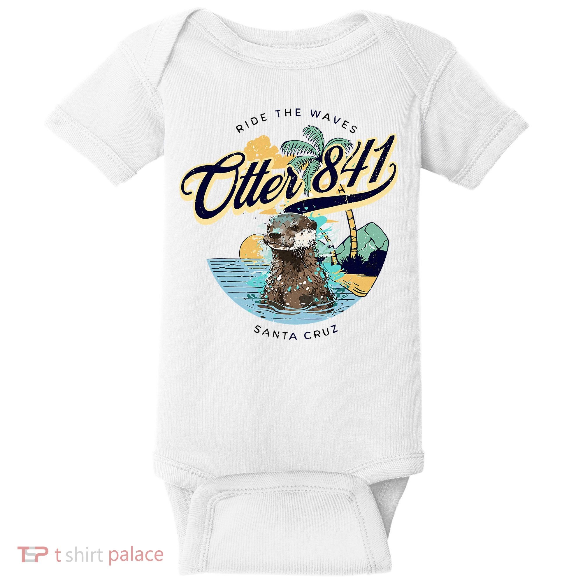 Otter 841 Surfing Otter 841 California Surf Board Otter 841 Baby Bodysuit